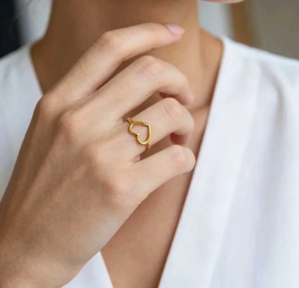 Heart Shape Adjustable Ring